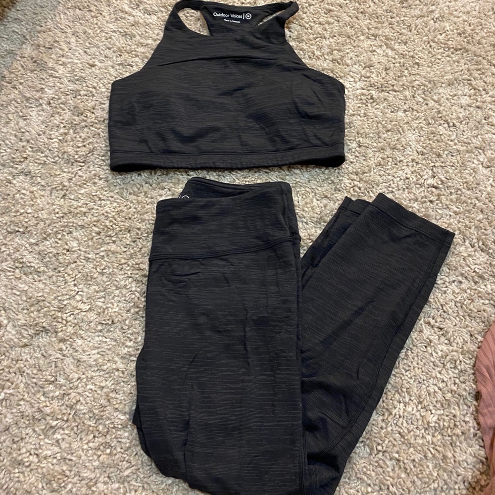 Outdoor voices tech sweat set